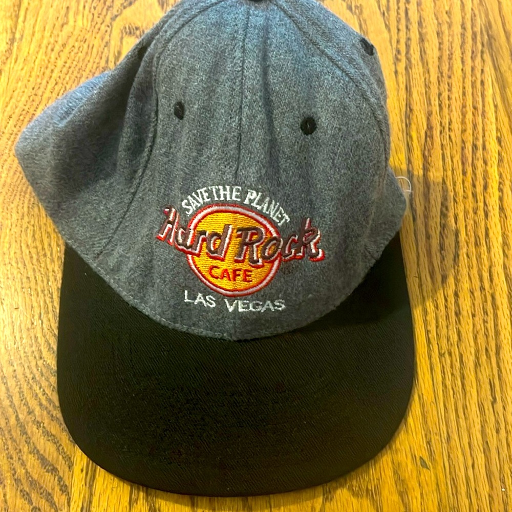 HARD ROCK CAFE SAVE THE PLANET LAS VEGAS WOOL HAT NEW COLLECTIBLE GRAY BLACK GRE